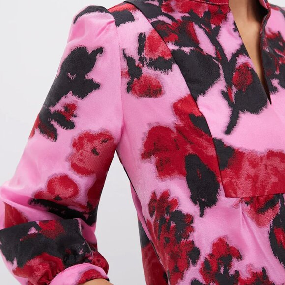 Tuckernuck Cerise Blossom Jacquard Palmerston Dress - Picture 4 of 6